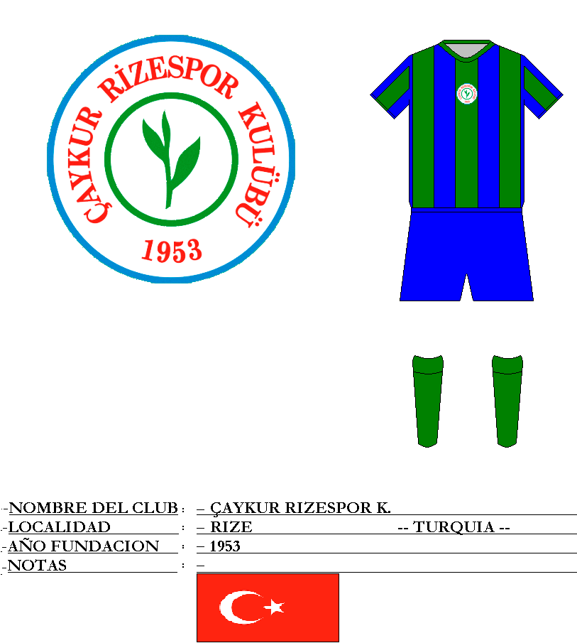 Escudo de f�tbol de �AYKUR RIZESPOR K