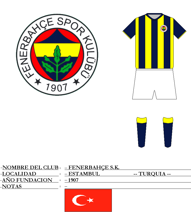 Escudo de f�tbol de FENERBA�E S,K,