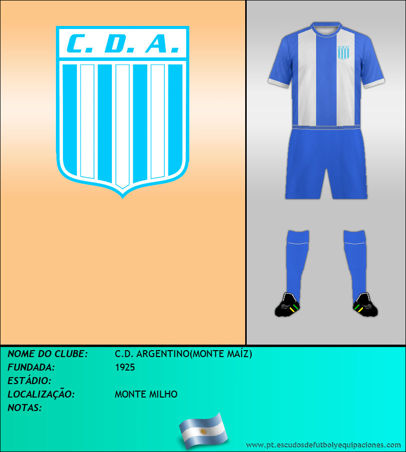 Escudo de C.D. ARGENTINO(MONTE MAÍZ)