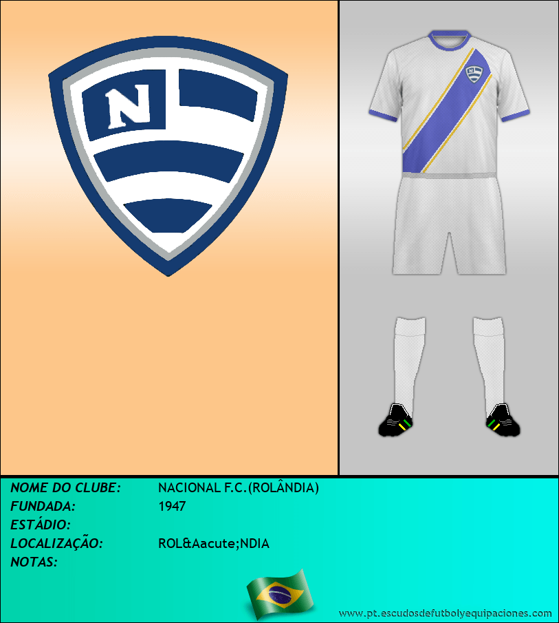 Escudo de NACIONAL F.C.(ROLÂNDIA)