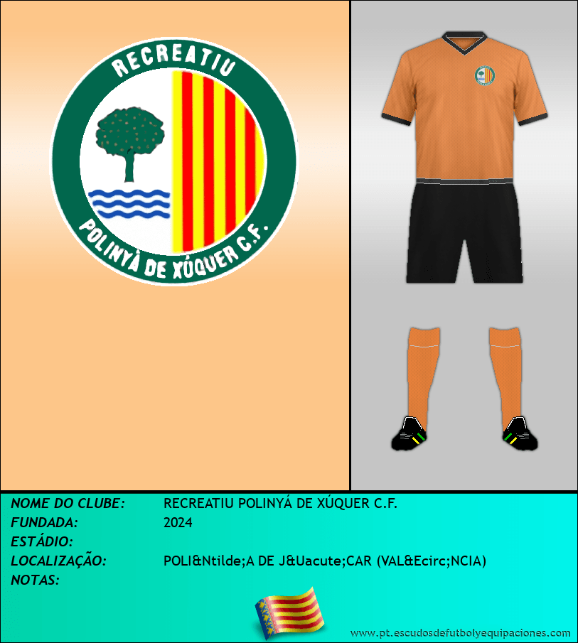 Escudo de RECREATIU POLINYÁ DE XÚQUER C.F.