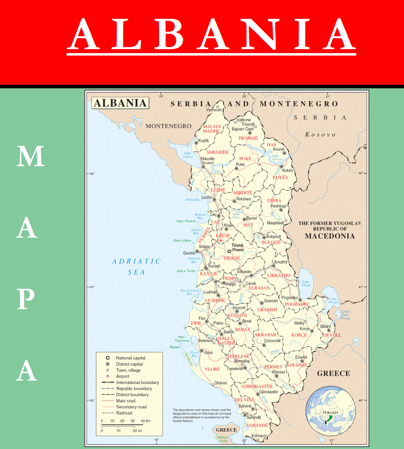 Escudo de MAPA DE ALBANIA