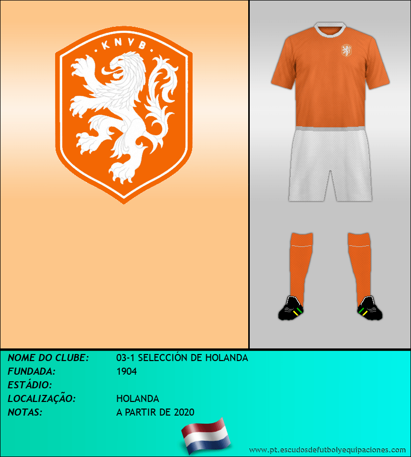 Escudo de 03-1 SELECCIÓN DE HOLANDA