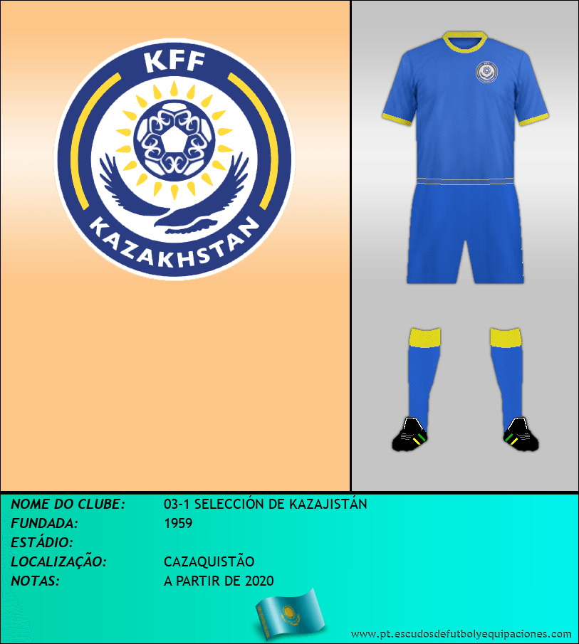 Escudo de 03-1 SELECCIÓN DE KAZAJISTÁN