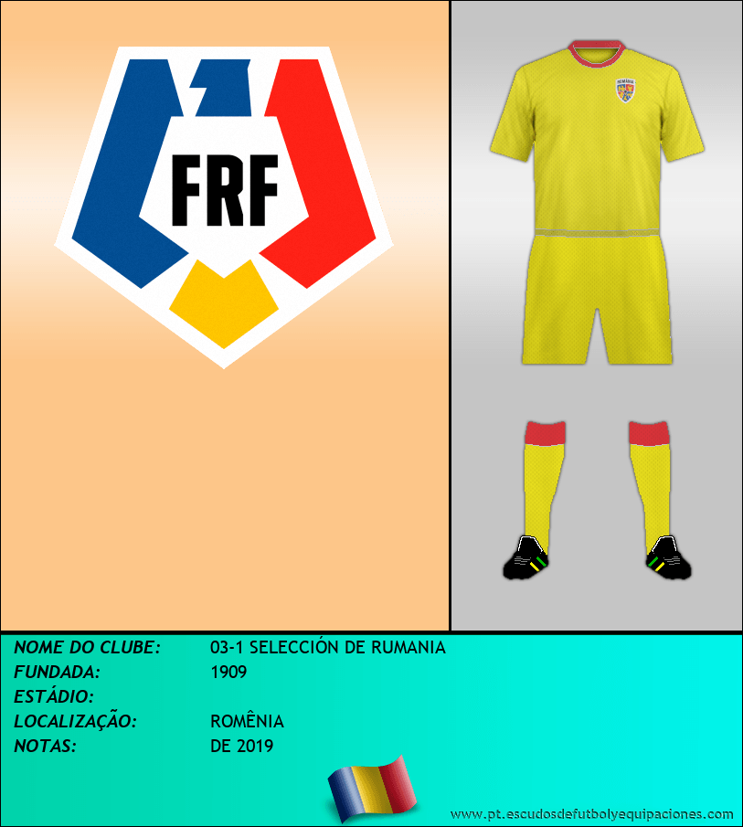 Escudo de 03-1 SELECCIÓN DE RUMANIA